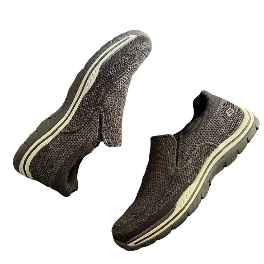 Mens Skechers Relaxed Fit Expected Gomel Grey Black Size 8 Style 65086 - Picture 5 of 10